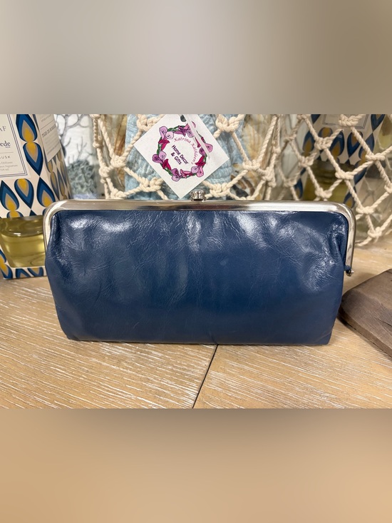 HOBO Handbags - HOBO Navy Blue Silver-Trim Clutch